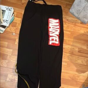 Marvel Black Logo PJ Pants with Red Logo